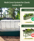 Garden Cover Netting System For 2 By 8 Beds With 9 In 1 Protection Kit 35 Percent Shade Pest Control Frame Durable Heavy Duty