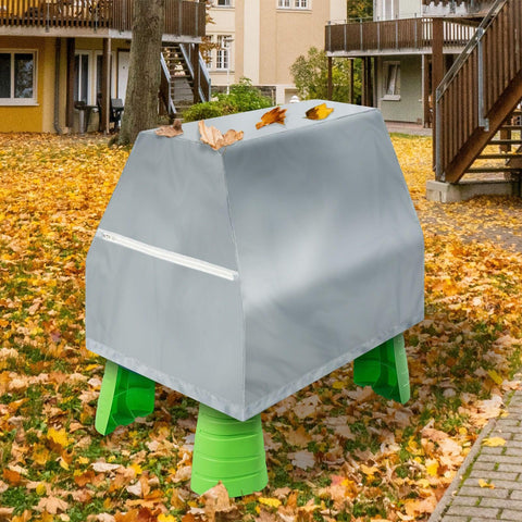 Water Table Cover Waterproof Outdoor Shield For Backyard Play Tables, Dustproof Storage Protector, PU Nylon, 96x55x68 cm in fall setting