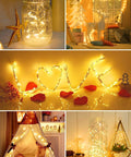 24 Pack Battery Operated Fairy Lights On Silver Wire 7 Ft Long With 20 LEDs illuminating various decor settings