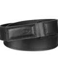Black large no-metal visible mechanic belt with hidden buckle, durable work waistband for builders and techs.