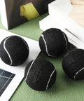 Rock Solid Precut Tennis Ball Grips 60 Piece Set For Walker Rollator And Chair Foam Core Anti Slip Mobility Cushions, black tennis balls.