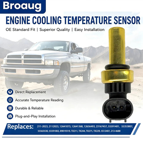 Beat The Heat Engine Coolant Temperature Sensor With Wiring Harness Connector for Chevy and GMC, detailed view.