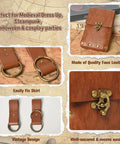 Dope Renaissance Belt Set With Leather Arm Guards And Sword Sheath Adjustable Waist Bag Viking Style Medieval Gear
