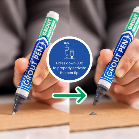 Dark Grey Grout Pen For Tile Grout Paint Marker Waterproof Colorant With Narrow 5mm Tip For Quick Touch Ups