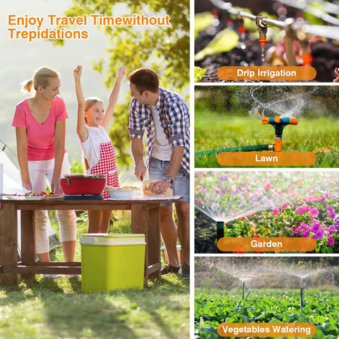 Smart WiFi Water Timer For Garden Hose With 984 Ft Range Two Zone Sprinkler Timer App And Remote Control Voice Control