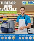 Premium Usd Coin Counter And Automatic Currency Sorting Machine With Fast Five Bin System and High Speed rolling capability in store setting.
