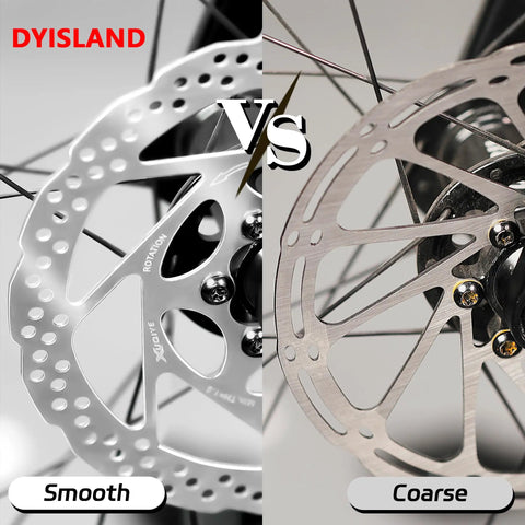 2 Pack 180mm Disc Brake Rotors for MTB BMX 12 bolts smooth vs coarse finish comparison