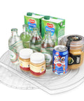 Refrigerator Square Lazy Susan Turntable Organizer For Fridge Cabinets Pantry And Countertop 16 Point 5 By 11 Point 1 Inches Clear Transparent