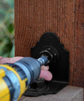 Installing 10 Pcs Aluminum Hex Cap Nuts And 10 Hex Cap Nut Plugs One And One Half Inch Decorative Covers on wood structure
