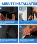 Installation guide for Refrigerator Door Handle Set Of 2 Replacement For 5304506471 Black Gloss Finish Durable Kit