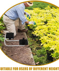 Garden Kneeler And Seat Portable With Thickened Foam Pad For Outdoor Gardening And Lawn Care Tasks Wearable Knee Support Lightweight And Durable For Weeding Planting And Yard Cleanup shown next to gardener in plants.