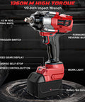 Badass Cordless Impact Wrench For Fast Car Tire Fixes Featuring Knockout Torque And Slick Four Speed Modes With Bright Built In Work Light Bare Tool Compatible With Milwaukee 18V Batteries on tires.