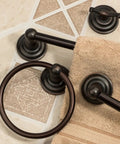 Oil Rubbed Bronze Palisades Series 3 Piece Bathroom Hardware Set With 24 Inch Towel Bar Towel Ring And Toilet Tissue Holder
