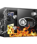 1.8 Cu Ft Fireproof Waterproof Safe Box For Documents And Valuables With Digital Keypad Emergency Battery And Combo Lock open view
