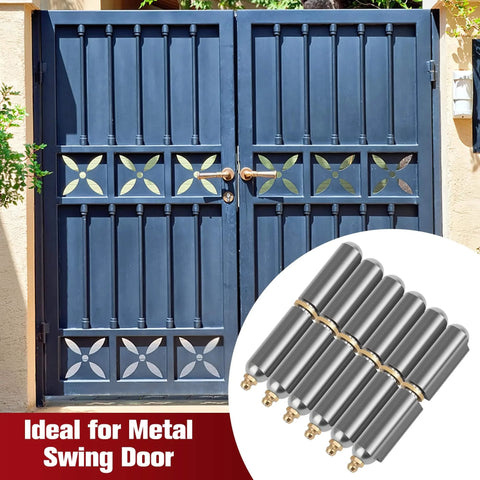 Six Pcs Weld On Bullet Barrel Hinges For BBQ Smoker Carbon Steel Heavy Duty Hinges for Metal Swing Door Installation