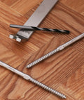 Left And Right Handed Thread Lag Screws For One Eighth Inch Decking Cable Railing Kit Hardware Non Turnbuckle System on wood