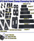 58PC Hold Down Clamp Clamping Complete Set Kit For Bridgeport Mill Machine Featuring Durable Tool Steel Construction with various components