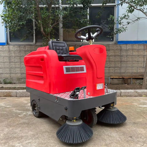 Heavy Duty Industrial Ride On Floor Sweeper For Warehouses And Factories. This Robust Sweepstakes Machine Keeps Your Concrete Floors Spotless With Ease. Perfect For Large Spaces, Garages, Or Commercial Buildings. Durable Build For Daily Use. Efficient