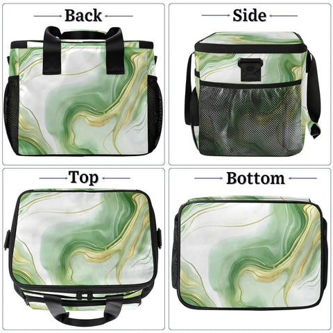Insulated Picnic Backpack Lunch Box For Women And Men Portable Picnic Bag Tote For Beach Work Office Travel Camp, four views