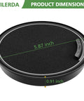 Replacement Vacuum Filter Kit With Inlet Frame And Sponge For Whirlwind Bagless Canister Vacuum Cleaner Models NEN110A NEN110B NEN110D, round filter dimensions shown at 5.87 x 0.91 inches