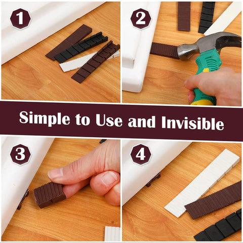Demonstration of using 36 Piece 4 Inch Sloped Plastic Composite Shims Leveling Wedges for Home Furniture DIY and Restaurant Use