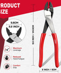 Built Tough Heavy Duty Wire Crimpers And Cutter For 10 To 22 Awg Terminals with red handles for maximum leverage and reduced hand fatigue.