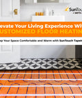 Keep Your Floors Toasty With This Electric Underfloor Heating Mat for Tile, Stone, Wood, Laminate, 10 Sq Ft, 2x5 Feet, 120V