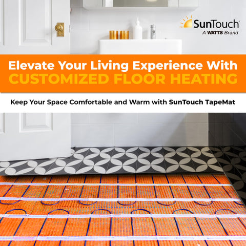 Keep Your Floors Toasty With This Electric Underfloor Heating Mat for Tile, Stone, Wood, Laminate, 10 Sq Ft, 2x5 Feet, 120V