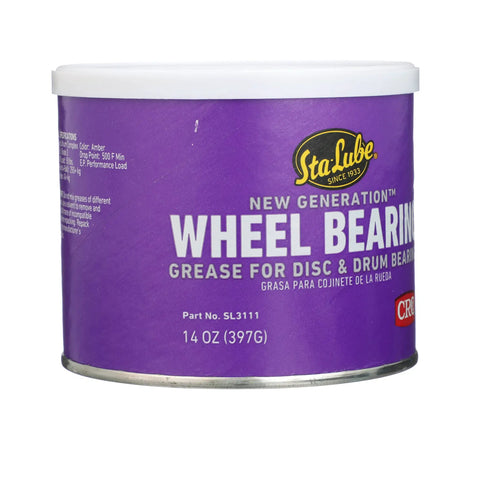 New Generation Wheel Bearing Grease For Disc And Drum Brakes 14 Oz container with high-temp bearing lubricant label