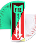 Fire Extinguisher Sign Sticker Set Of 36 4 By 12 Inch 5 Mil Vinyl Self Adhesive Weatherproof Bright Red And White Photoluminescent