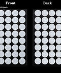 Front and back view of 128 Pieces Synthetic Filter Paper Discs for Mushroom Cultivation, 20 mm Diameter, 0.3 mm Thick, Autoclavable