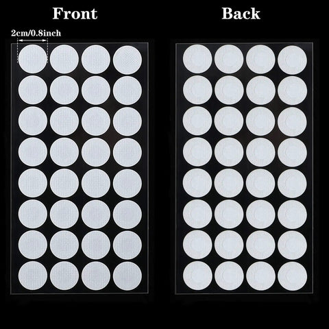 Front and back view of 128 Pieces Synthetic Filter Paper Discs for Mushroom Cultivation, 20 mm Diameter, 0.3 mm Thick, Autoclavable