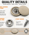 15 Pack Car Headliner Repair Kit With 42 Pcs Roof Liner Clips And Screws Sagging Headliner Fix No Fuss Do It Yourself Vehicle Interior Repair Accessories With Installation Tool fabric-covered button, metal ring, screw