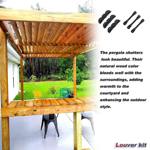 Durable Steel Decorative Fence Louver System For DIY Projects, Rust Resistant Powder Coat Hardware Kit For Blinds And Shutters, Louver Pergola Kit Holds Up To 11 Boards, 48 Inches, Perfect For Gardens, Patios, And Outdoor Living Spaces