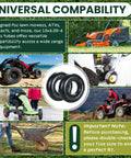 2 Pack 15x6.00-6 Inner Tubes Heavy Duty Replacement for mowers, ATVs, and carts with TR-13 valve in various equipment.