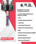 Spektra Extreme Tool Life Solid Carbide CNC Compression Spiral Router Bit materials list image