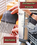 Waffle fry potato crinkle cutter, black with pink handle, 2-pack, dishwasher-safe