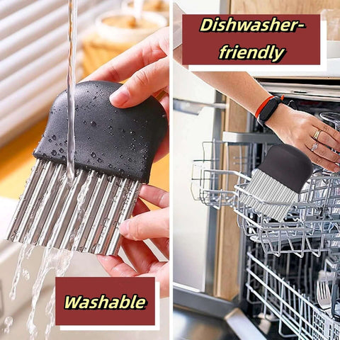Waffle fry potato crinkle cutter, black with pink handle, 2-pack, dishwasher-safe
