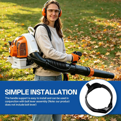 Top Tier Replacement Handle Clamp Support For Stihl Backpack Leaf Blowers Br450 Br700 Br800x 4282-790-0700 held by a user.