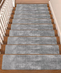 Non Slip Stair Treads For Wooden Steps Indoor Carpet With Rubber Backing 15 Pack 8X30 Inches Reusable Quick Dry Machine Washable