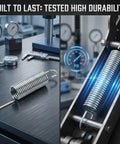 Hassle Free Two Pack 3-5/8 Inch Recliner Tension Spring Replacement showing high durability in testing with pressure gauge.