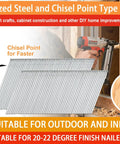 Heavy Hitter Galvanized Finish Nails 16 Gauge 20 Degree Angled 2000 Piece Set for use with 20-22 degree finish nailers.