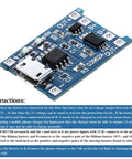 40 Pack 5V Micro USB Lithium Battery Charging Module With BMS Protection Board Over Discharge Guard For DIY Electronics showing circuit board details.