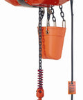 Rugged 11000 Lb Single Phase Electric Chain Hoist Featuring A Twenty Foot Lift And Grade Eighty Steel Load Chain built for lifting with remote control.