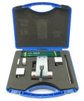 Pencil Hardness Tester Kit With 13 Pencils And 500 Gram 750 Gram And 1000 Gram Weights For Abrasion And Scratch Resistance Testing Of Paint Coatings And Film Quality For Pros QHQ A open case with pencils and weights