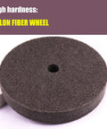 Knockout 6 Inch Fiber Buffing Wheel With 180 Grit Heavy Duty Nylon Quick Change Polishing Pad For Bench Grinder deburring