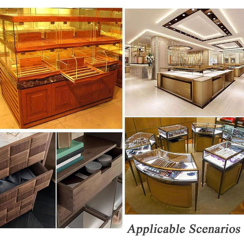 Undermount Drawer Slides Beefy Heavy Duty Soft Close Full Extension Ball Bearing Rails for cabinets in retail display