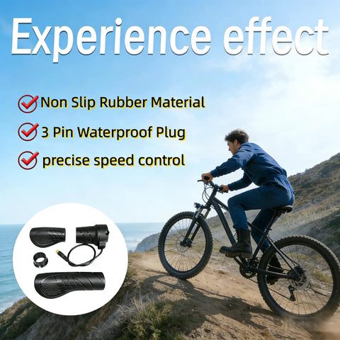 Half Twist Throttle Grip For E Bikes And Scooters No Fuss Setup 22.2mm Handlebar Waterproof 3 Pin Connector with mountain bike