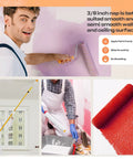 Top Tier 48 Pieces 18 Inches Paint Roller Covers Crafted With Plush Microfiber For A No Sweat Home Wall Project Heavy Duty Fast Drying Yellow 3 8 Nap Roll Cover Kit in use by a man painting.