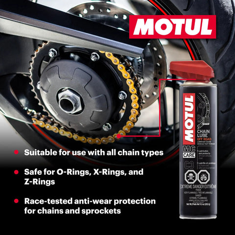Off Road Motorcycle Chain Care Kit All In One Maintenance System With Chain Cleaner And Off Road Chain Lube